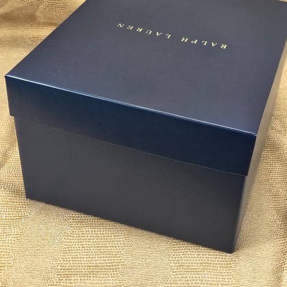 Ralph Lauren Hudson Plaid Crystal Decanter Carafe & 2 Tumbler Glasses Gift Set - Picture 16 of 16